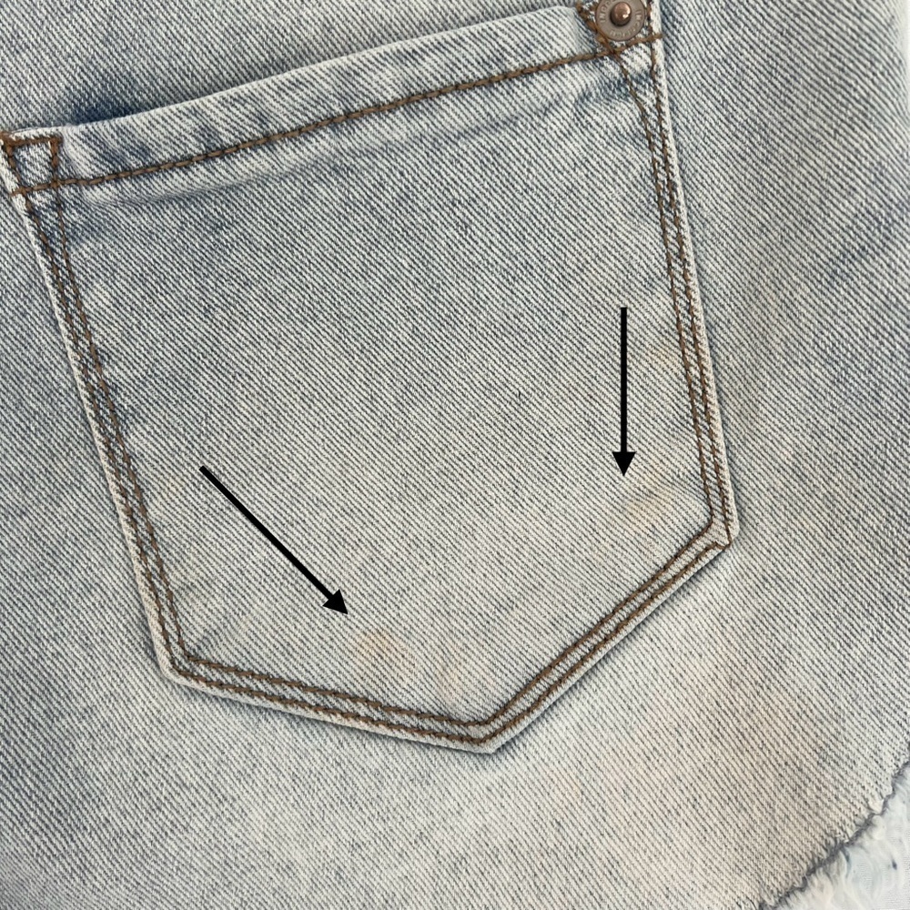 INC International Concepts Raw Hem Denim Cut Off Shorts, Light Wash, Size 6/28โโ - Picture 4 of 6
